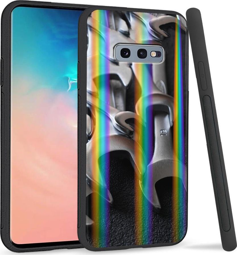 Super Fashion Etui na telefon Samsung S10E Rainbow Case Stalowe klucze 1
