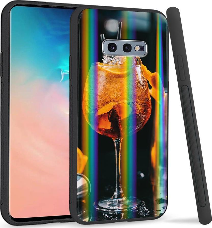 Super Fashion Etui na telefon Samsung S10E Rainbow Case Drink z pomarańczą 1