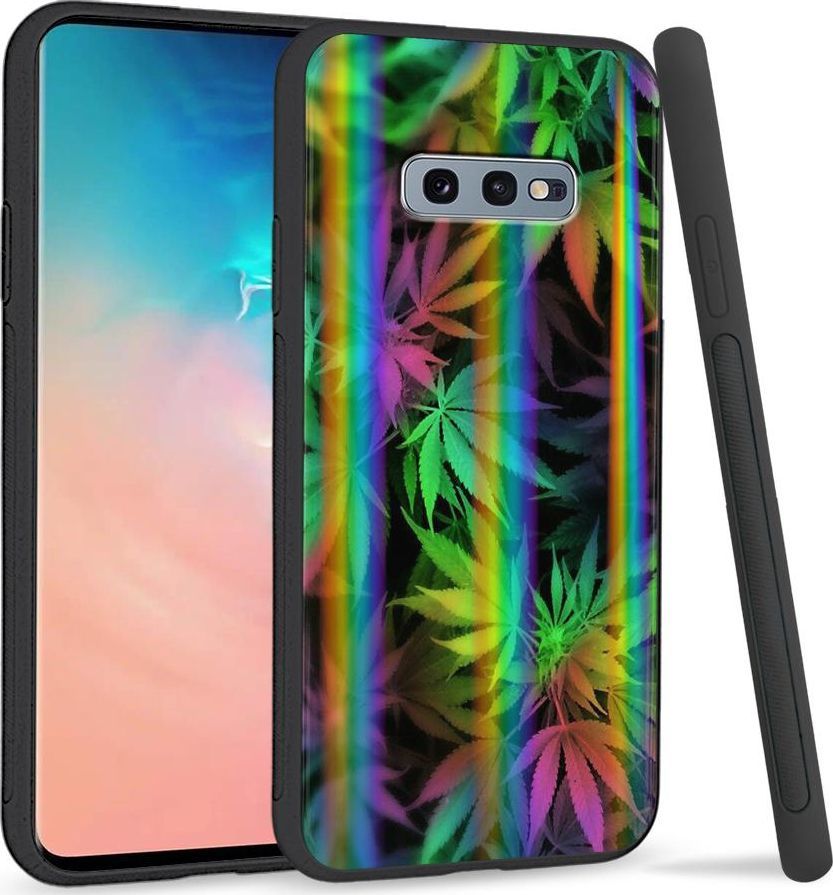 Super Fashion Etui na telefon Samsung S10E Rainbow Case Tęczowe Zioło 1