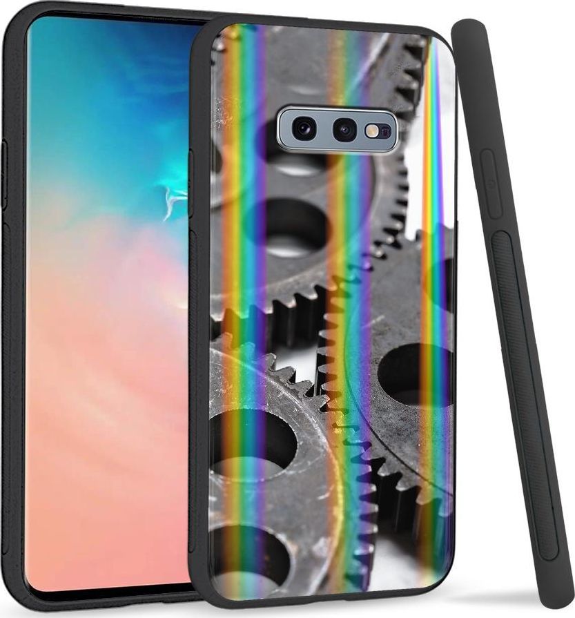 Super Fashion Etui na telefon Samsung S10E Rainbow Case Koła zębate 1