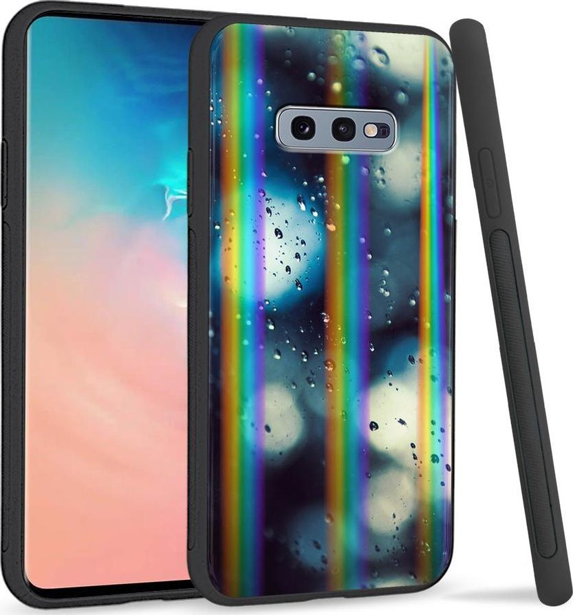 Super Fashion Etui na telefon Samsung S10E Rainbow Case Rain Glass 1