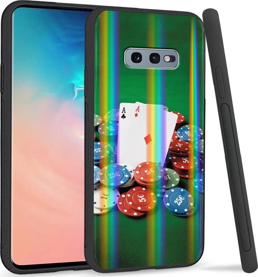 Super Fashion Etui na telefon Samsung S10E Rainbow Case Poker 1