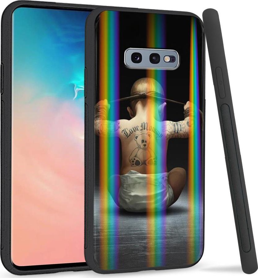 Super Fashion Etui na telefon Samsung S10E Rainbow Case Hard Rock Baby 1