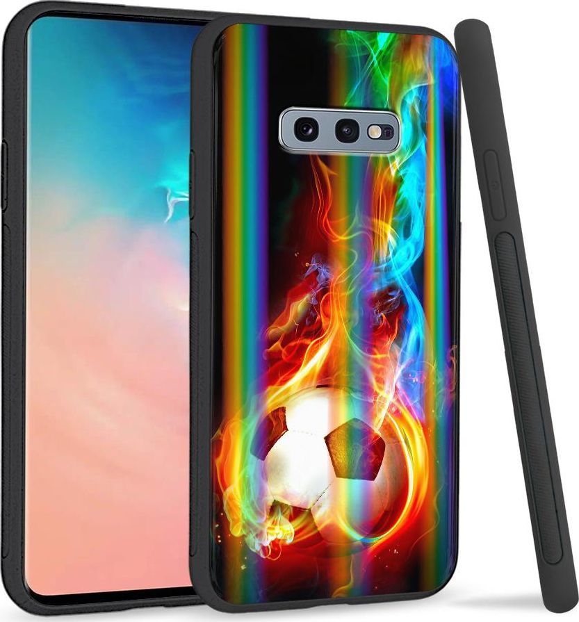 Super Fashion Etui na telefon Samsung S10E Rainbow Case Football 1