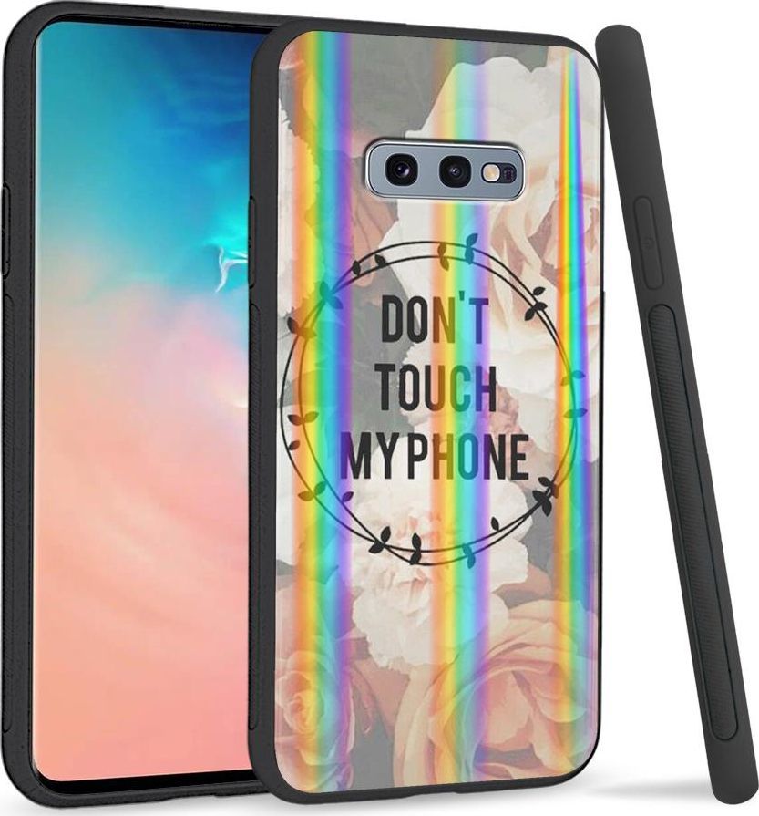 Super Fashion Etui na telefon Samsung S10E Rainbow Case Don't Touch My Phone II 1