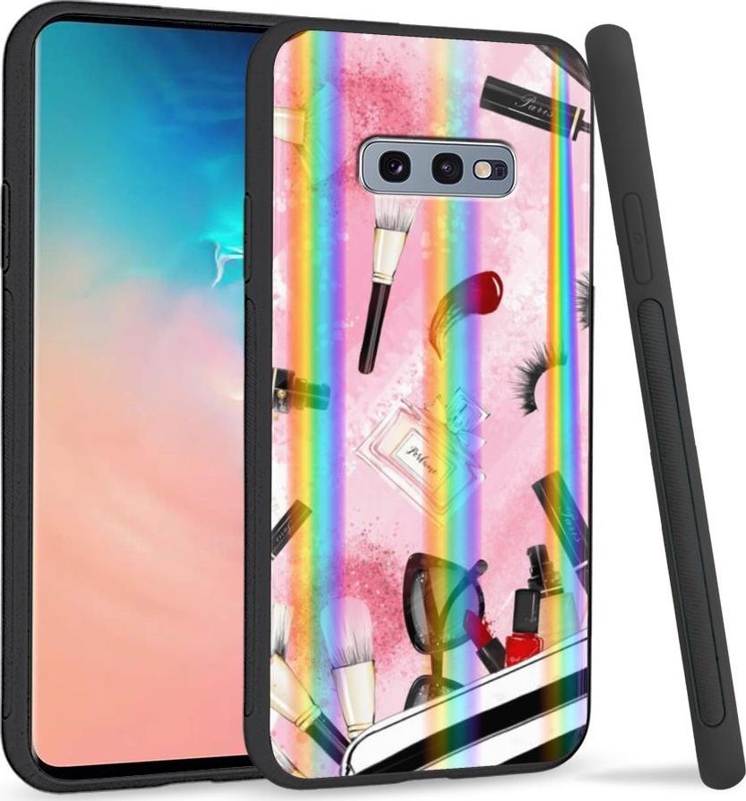 Super Fashion Etui na telefon Samsung S10E Rainbow Case Make'up 1