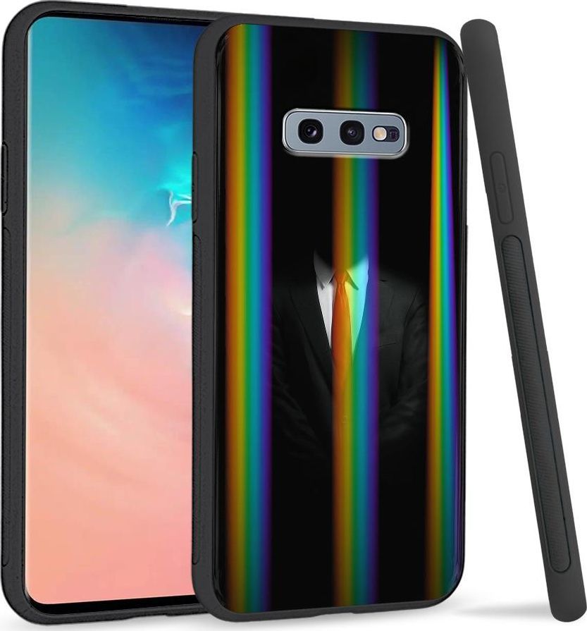 Super Fashion Etui na telefon Samsung S10E Rainbow Case Man in Black 1