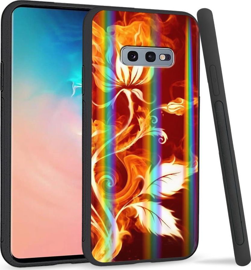 Super Fashion Etui na telefon Samsung S10E Rainbow Case Frozen Flower 1