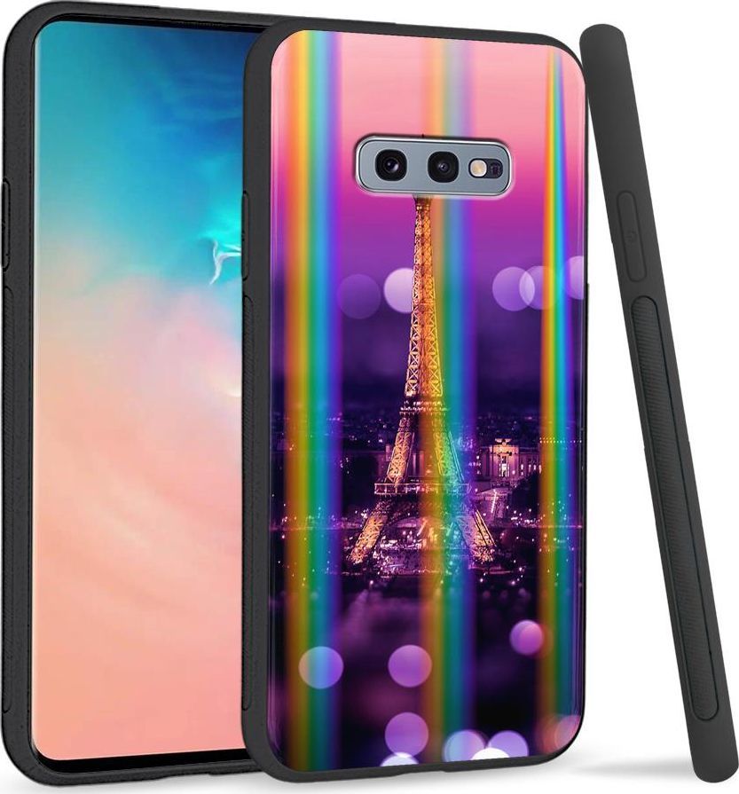 Super Fashion Etui na telefon Samsung S10E Rainbow Case Kocham Paryż 1