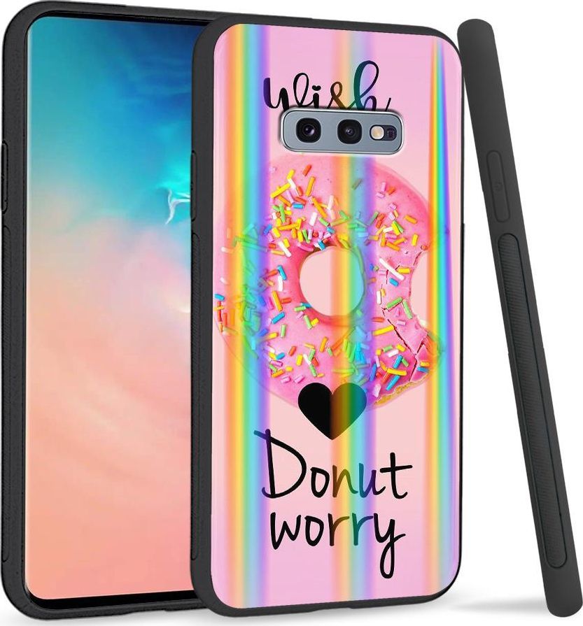 Super Fashion Etui na telefon Samsung S10E Rainbow Case Black Kitty 1