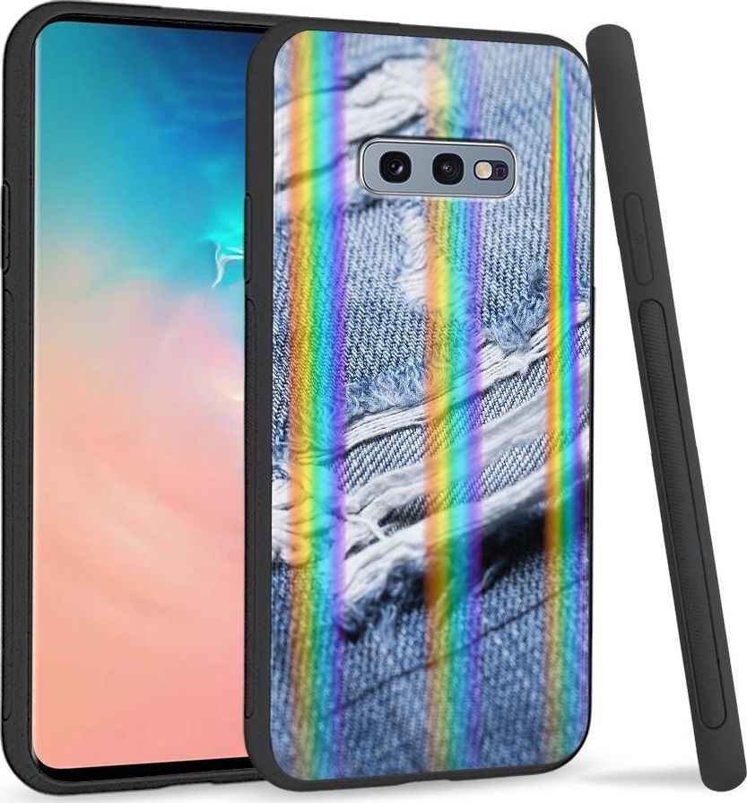 Super Fashion Etui na telefon Samsung S10E Rainbow Case Dziury 1