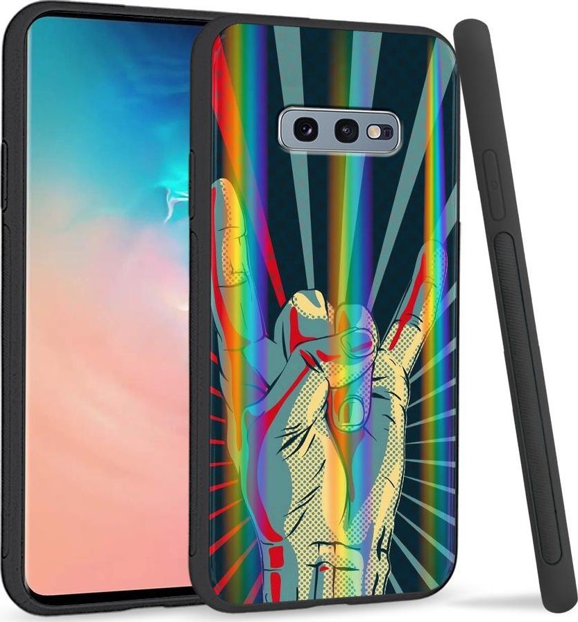 Super Fashion Etui na telefon Samsung S10E Rainbow Case Evil Sign 1