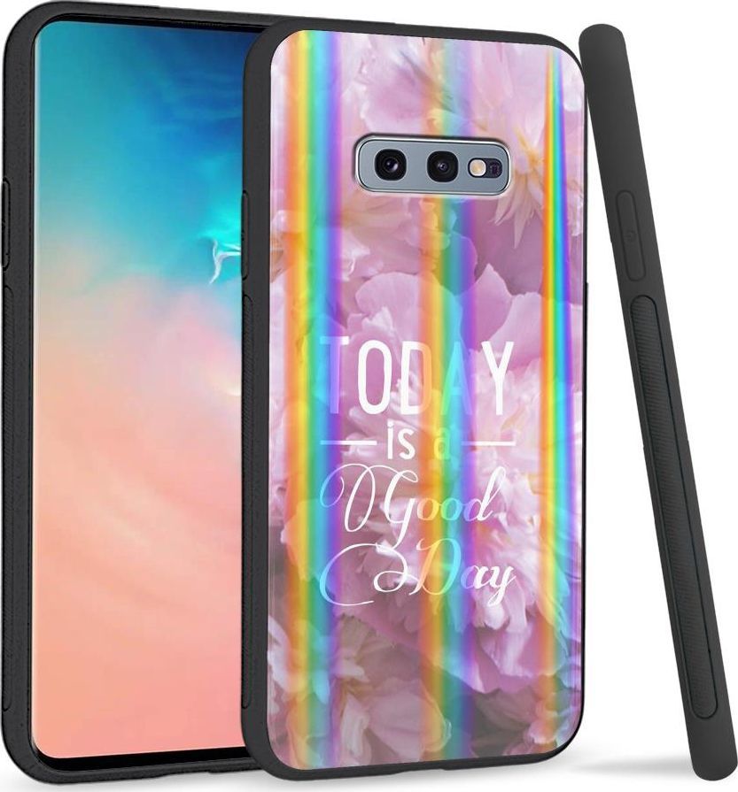 Super Fashion Etui na telefon Samsung S10E Rainbow Case Today is a good day 1