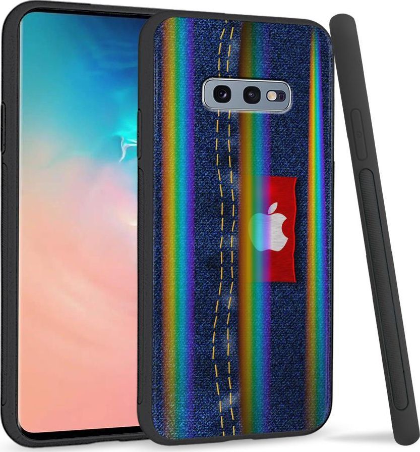 Super Fashion Etui na telefon Samsung S10E Rainbow Case Jeans Apple 1