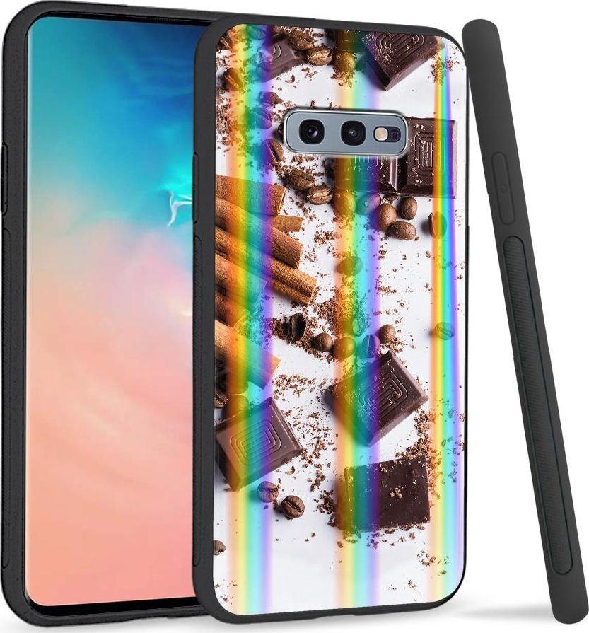 Super Fashion Etui na telefon Samsung S10E Rainbow Case Czekocynamon 1