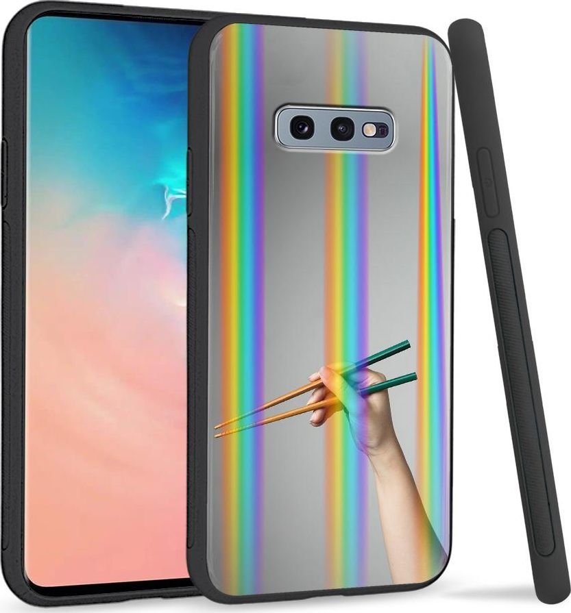 Super Fashion Etui na telefon Samsung S10E Rainbow Case Pałeczki 1