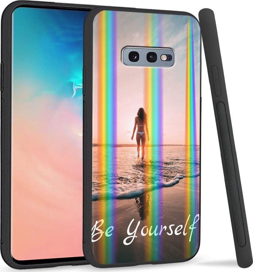 Super Fashion Etui na telefon Samsung S10E Rainbow Case Be Yourself 1