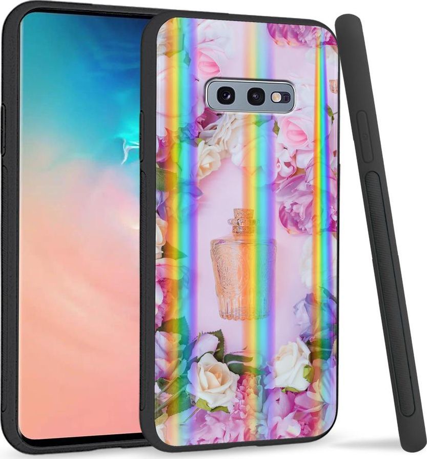 Super Fashion Etui na telefon Samsung S10E Rainbow Case Kwiatowe perfumy 1