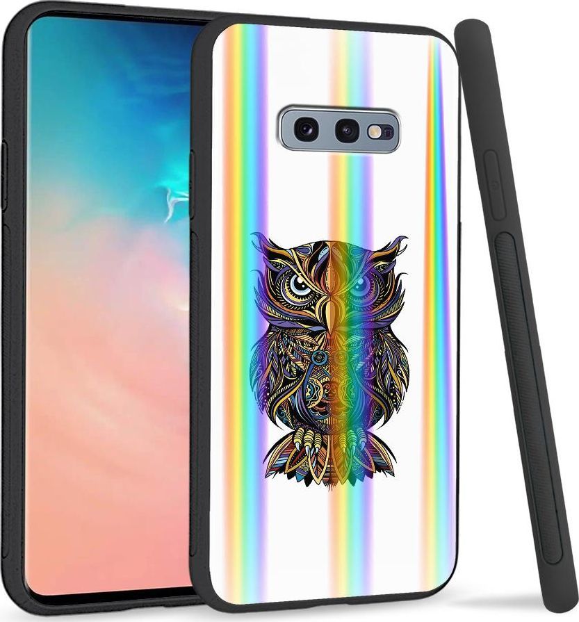 Super Fashion Etui na telefon Samsung S10E Rainbow Case Sowa 1
