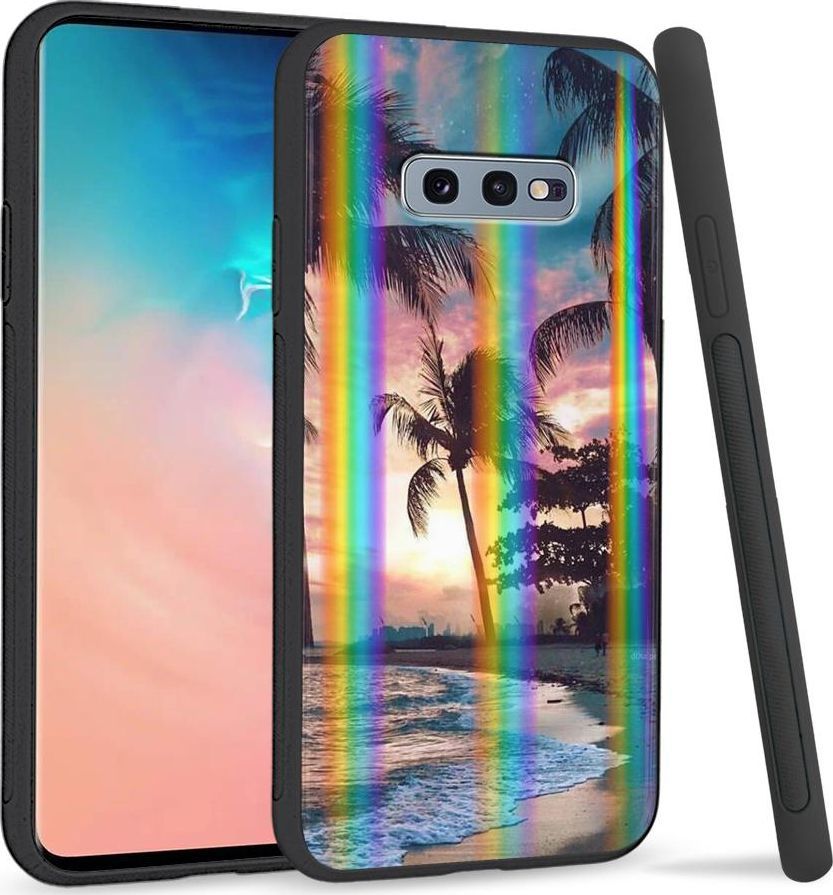 Super Fashion Etui na telefon Samsung S10E Rainbow Case Tropical Beach 1
