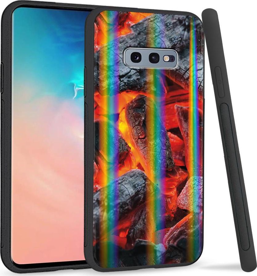 Super Fashion Etui na telefon Samsung S10E Rainbow Case Ognisko 1