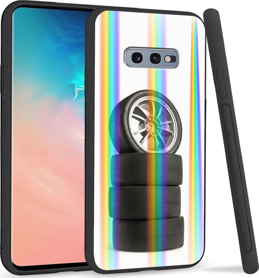 Super Fashion Etui na telefon Samsung S10E Rainbow Case Opony 1