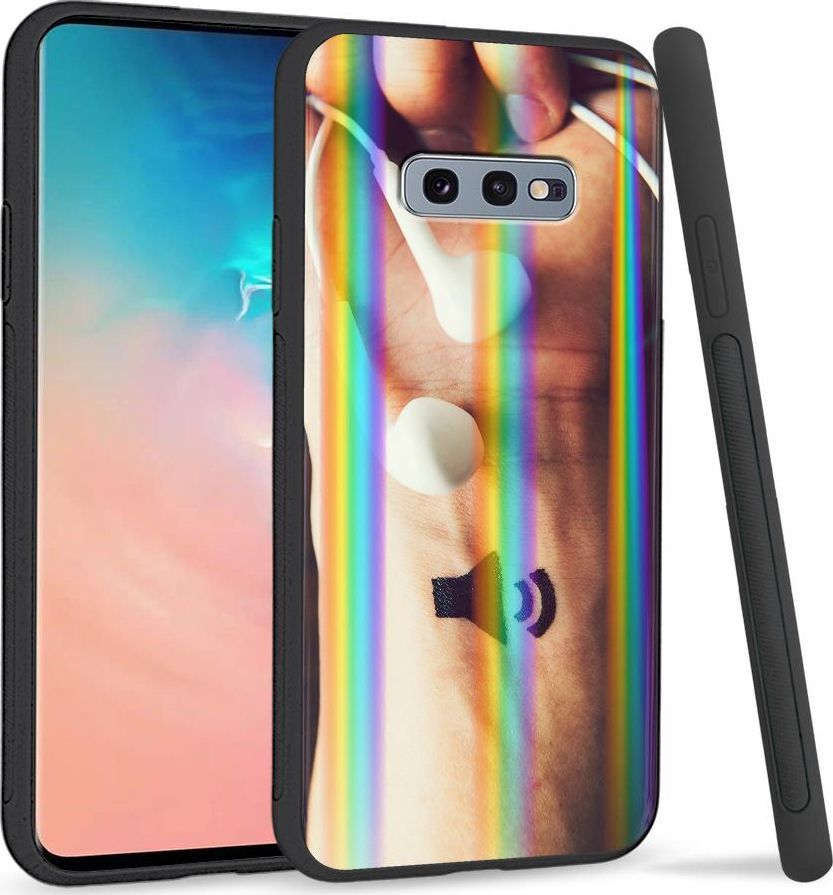 Super Fashion Etui na telefon Samsung S10E Rainbow Case Czas na muzykę 1