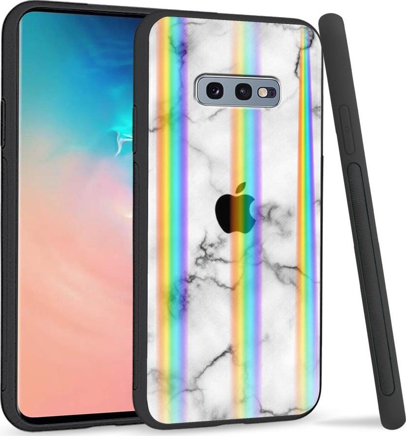 Super Fashion Etui na telefon Samsung S10E Rainbow Case Marble Apple 1