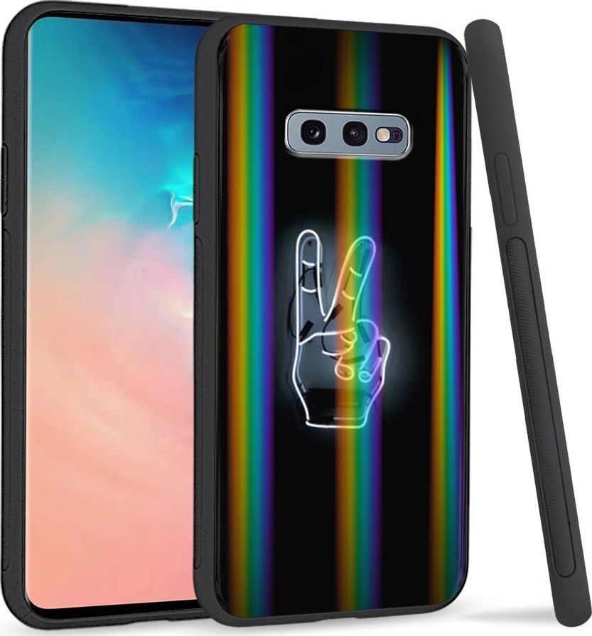 Super Fashion Etui na telefon Samsung S10E Rainbow Case Peace 1