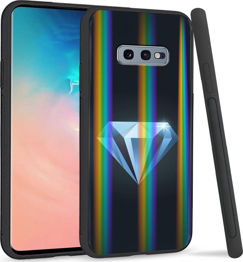 Super Fashion Etui na telefon Samsung S10E Rainbow Case Diament 1