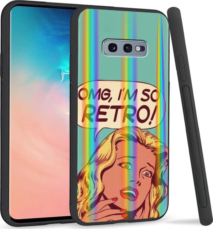 Super Fashion Etui na telefon Samsung S10E Rainbow Case OMG I'm so Retro 1