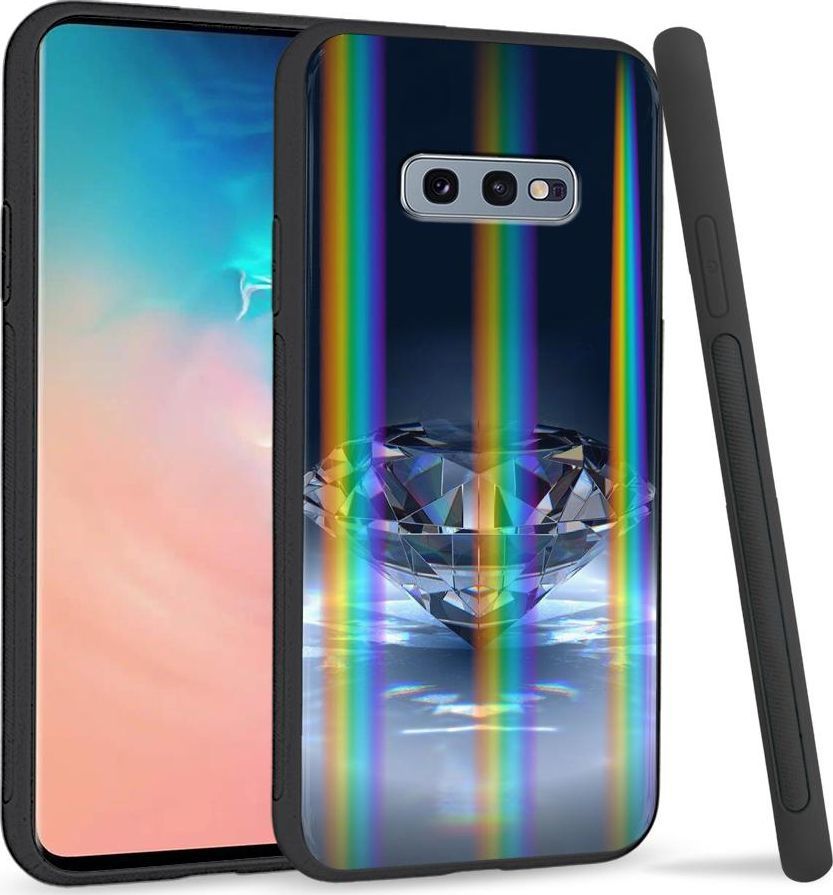 Super Fashion Etui na telefon Samsung S10E Rainbow Case Kryształowy Diament 1