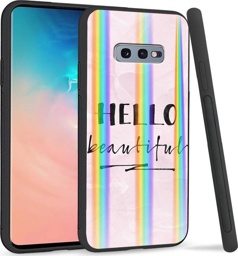 Super Fashion Etui na telefon Samsung S10E Rainbow Case Hello Beautiful 1