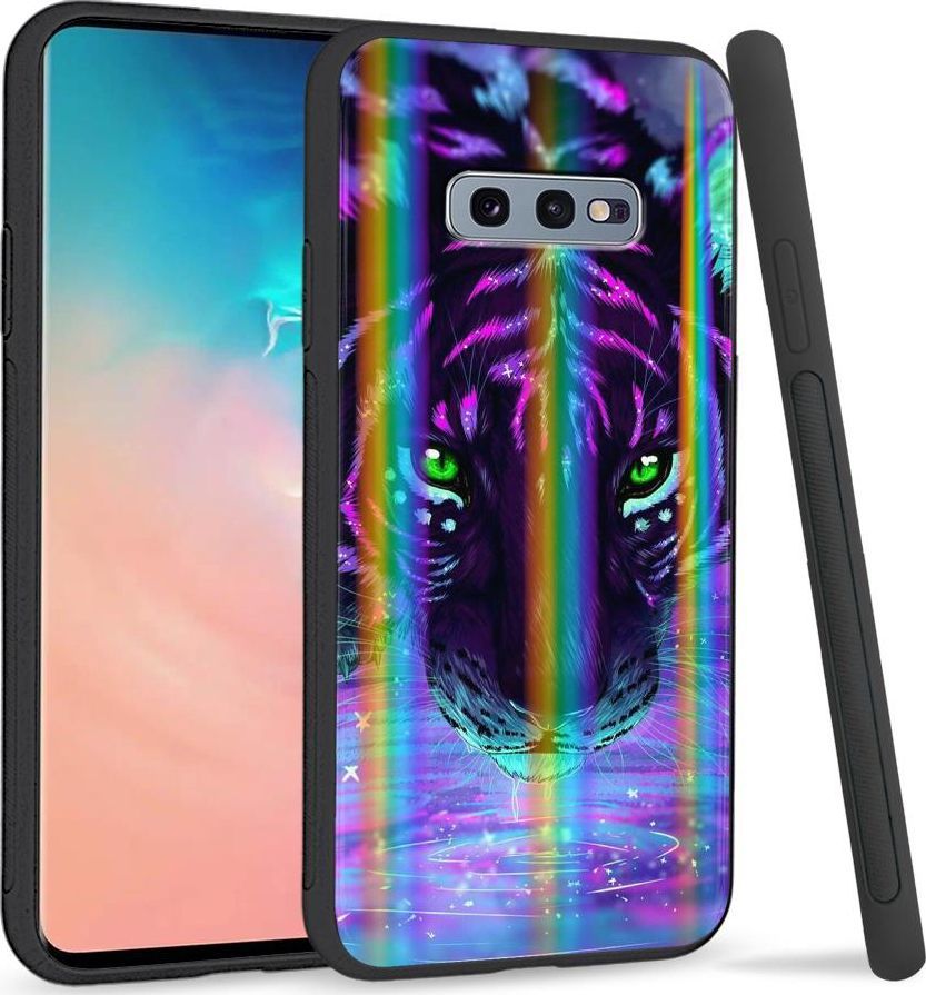 Super Fashion Etui na telefon Samsung S10E Rainbow Case Tiger 1