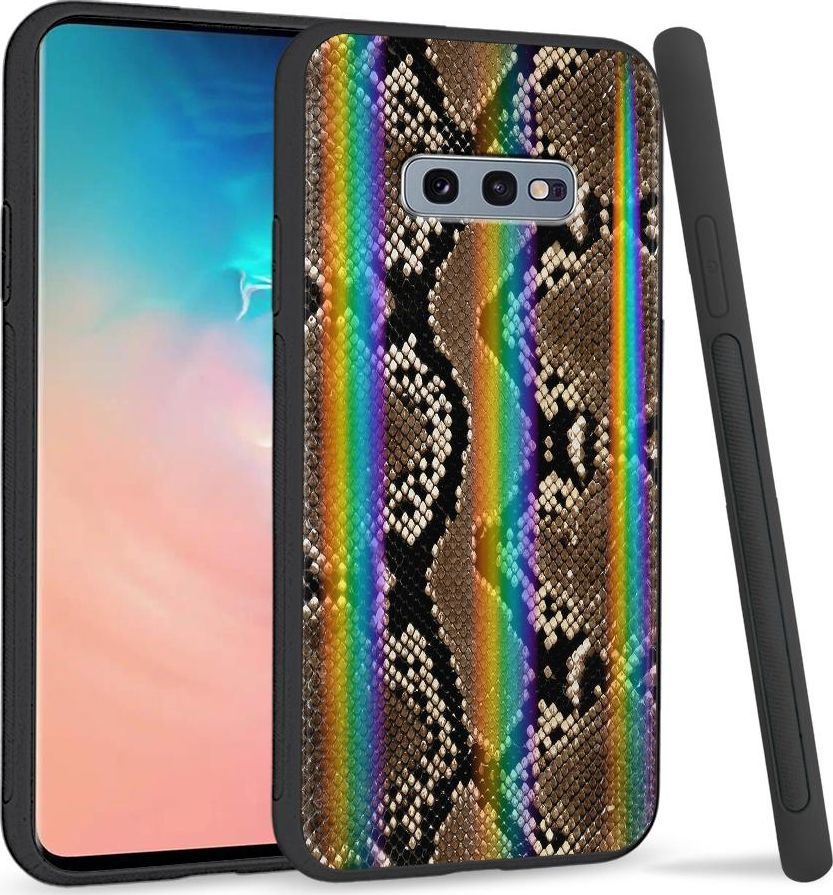 Super Fashion Etui na telefon Samsung S10E Rainbow Case Snake's Skin 1