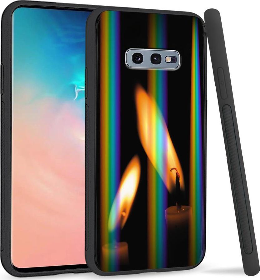 Super Fashion Etui na telefon Samsung S10E Rainbow Case Płomienie 1
