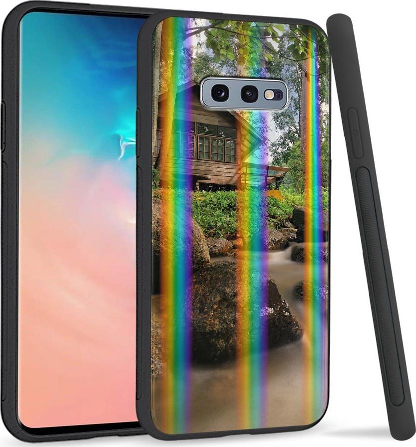 Super Fashion Etui na telefon Samsung S10E Rainbow Case Chata w lesie 1