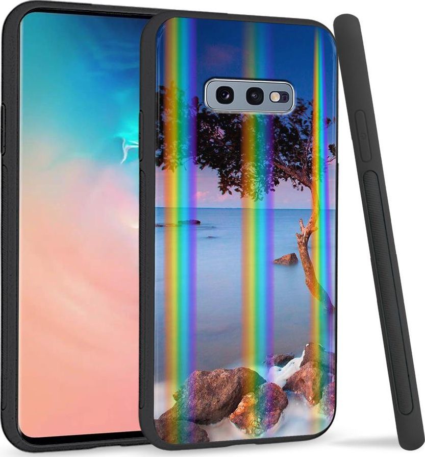 Super Fashion Etui na telefon Samsung S10E Rainbow Case Tree 1