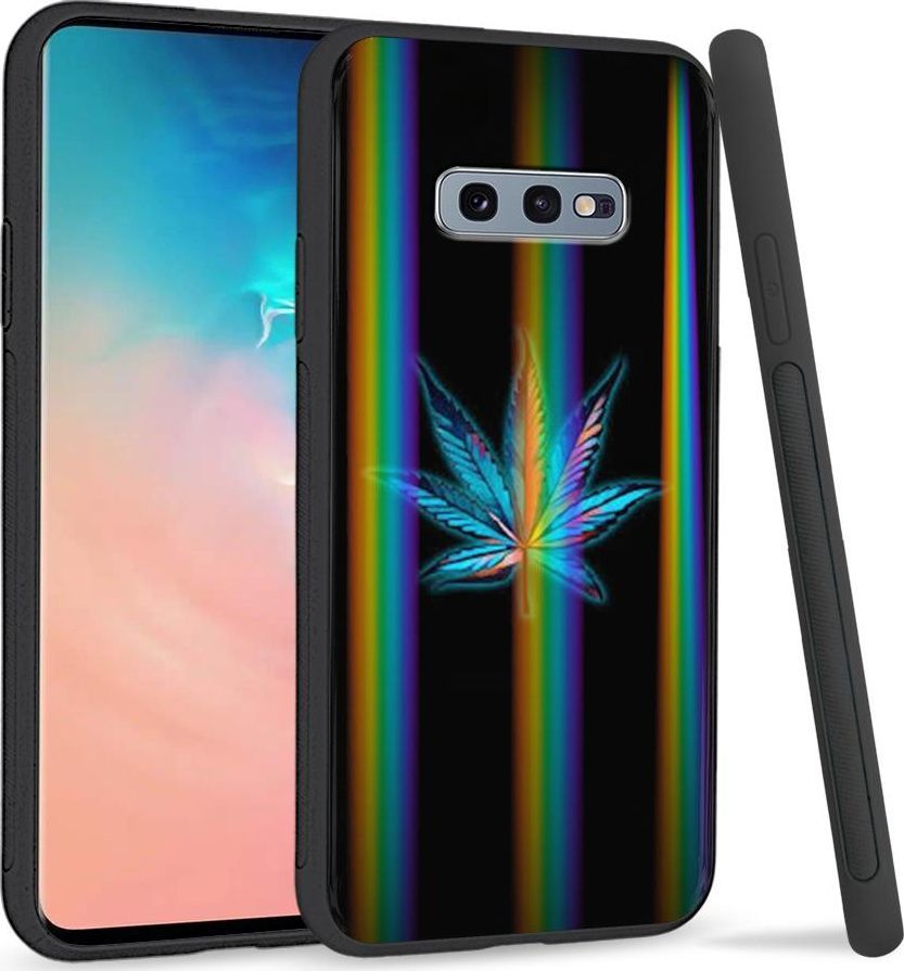 Super Fashion Etui na telefon Samsung S10E Rainbow Case Liść 1