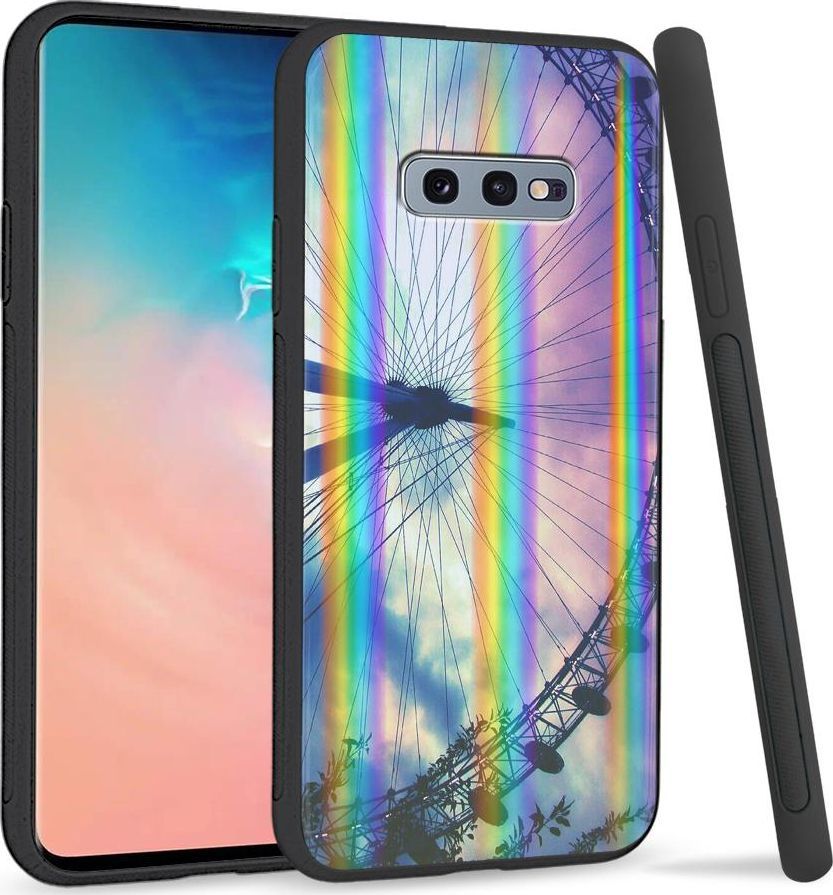 Super Fashion Etui na telefon Samsung S10E Rainbow Case Rollercoster 1