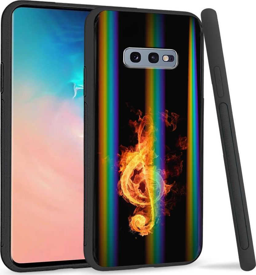 Super Fashion Etui na telefon Samsung S10E Rainbow Case Fire Clef 1