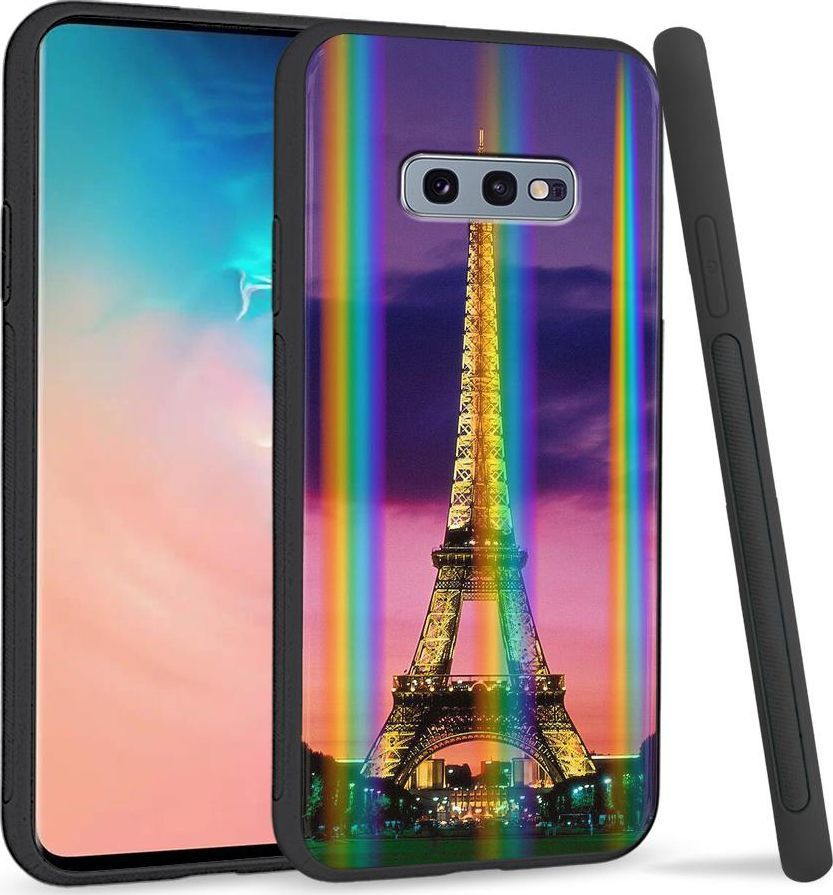 Super Fashion Etui na telefon Samsung S10E Rainbow Case Wieża Eiffla 1