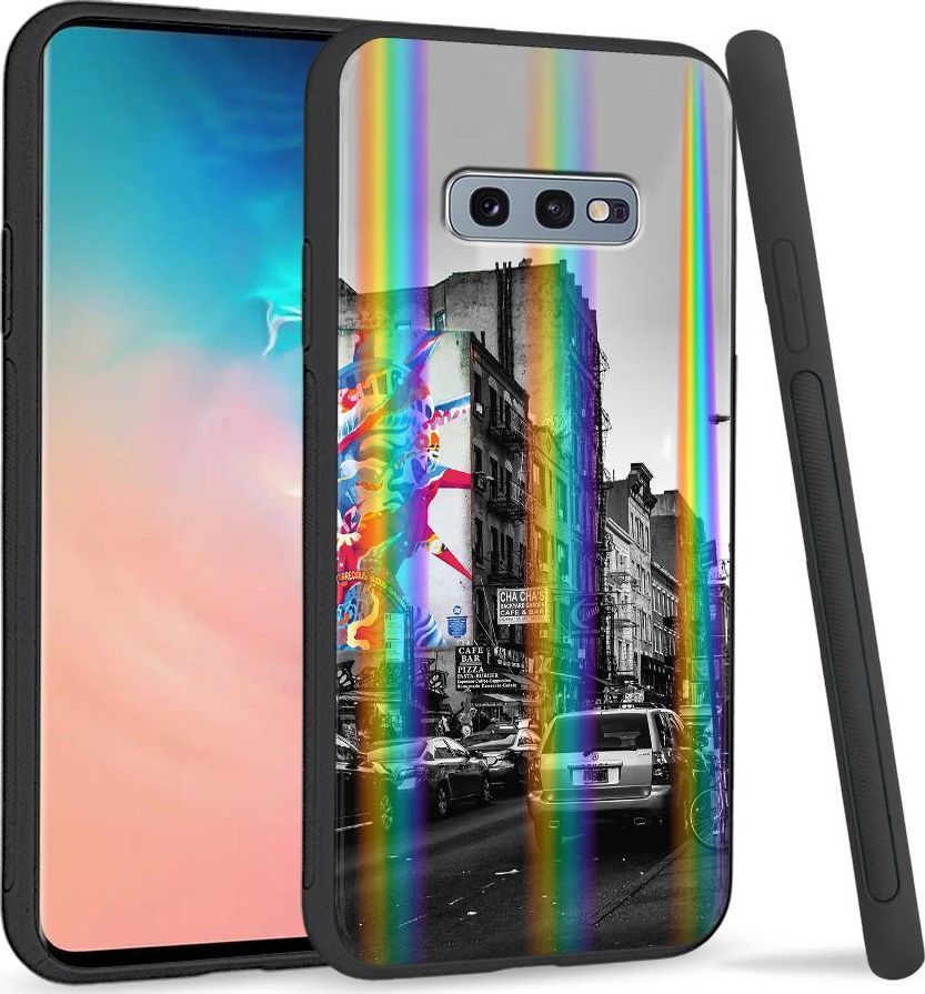 Super Fashion Etui na telefon Samsung S10E Rainbow Case Miasto 1