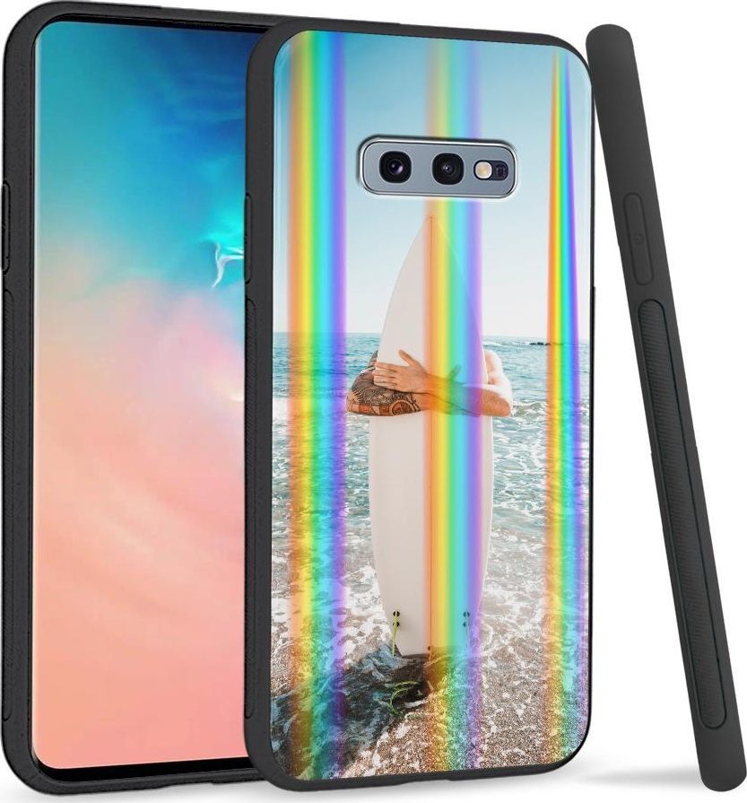 Super Fashion Etui na telefon Samsung S10E Rainbow Case Kocham surfing 1
