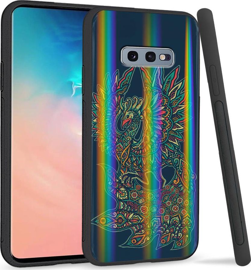 Super Fashion Etui na telefon Samsung S10E Rainbow Case Kolporowe ptaki 1