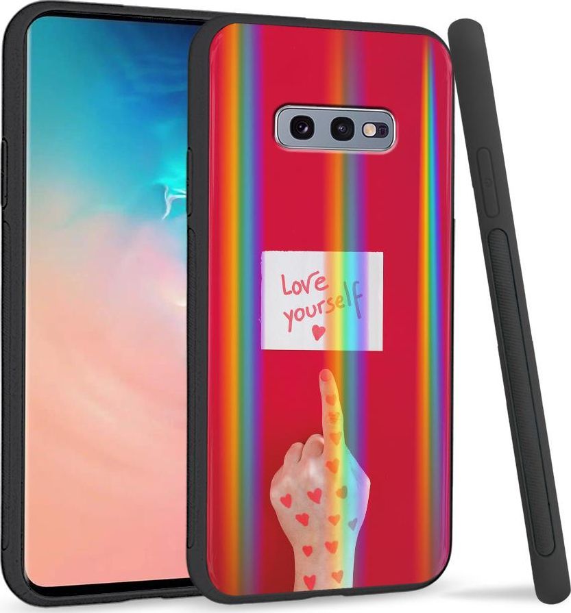 Super Fashion Etui na telefon Samsung S10E Rainbow Case Pokochaj siebie 1