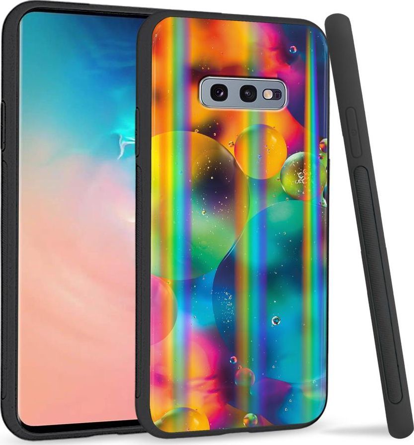 Super Fashion Etui na telefon Samsung S10E Rainbow Case Kolorowe bańki 1