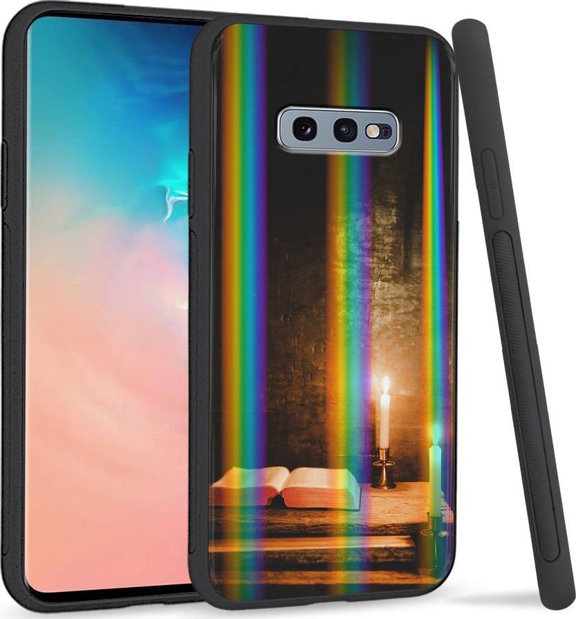 Super Fashion Etui na telefon Samsung S10E Rainbow Case Świece 1