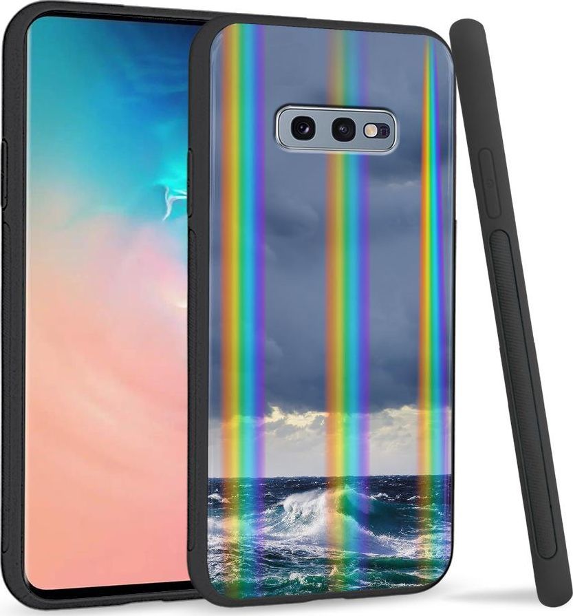 Super Fashion Etui na telefon Samsung S10E Rainbow Case Fale na morzu 1