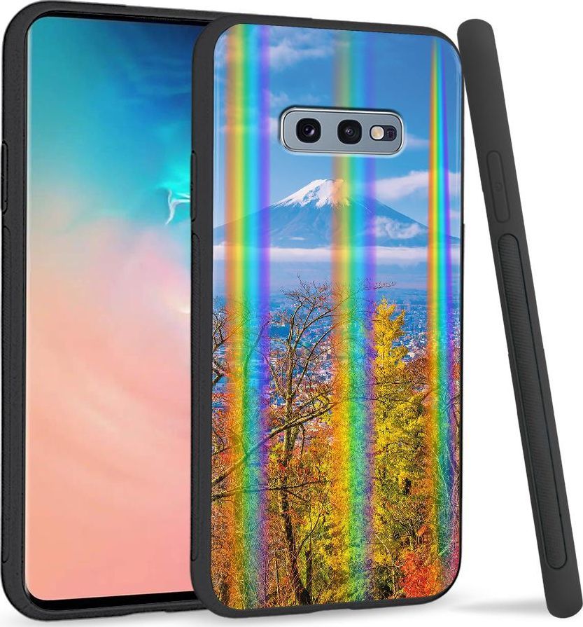 Super Fashion Etui na telefon Samsung S10E Rainbow Case Widk vulkan 1